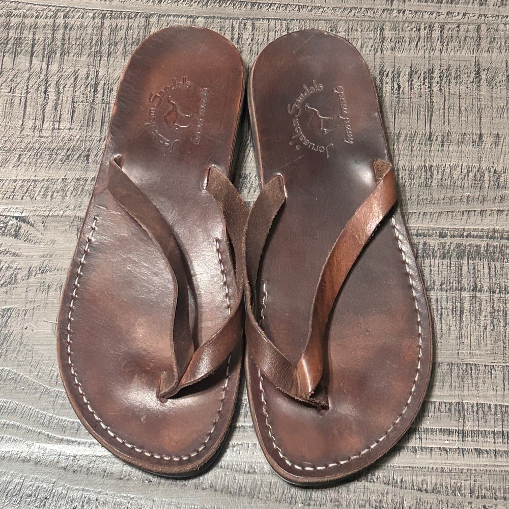 Classic Brown Leather Men's Sandals
